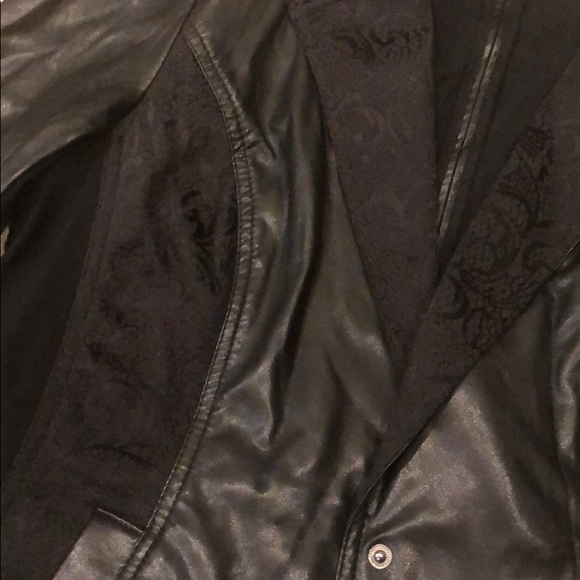 Chico’s Faux Leather Blazer - Picture 2 of 4